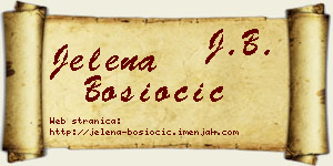 Jelena Bosiočić vizit kartica